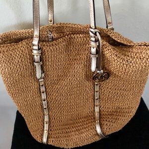 Michael Kors Straw Shopper Tote